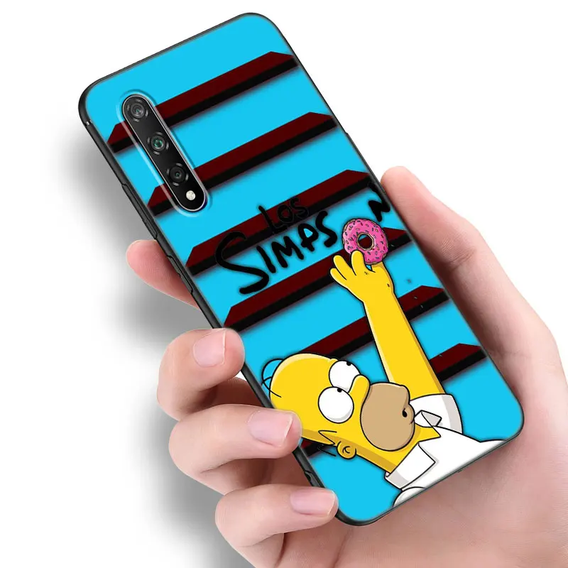 Hot Simpsons Boy Phone Case For Huawei Y6 Y7 Y9 Prime Y5 2018 2019 2020 Y5P Y6P Y7P Y8P Y6S Y8S Y9S Y7A Y9A Soft TPU Black Cover