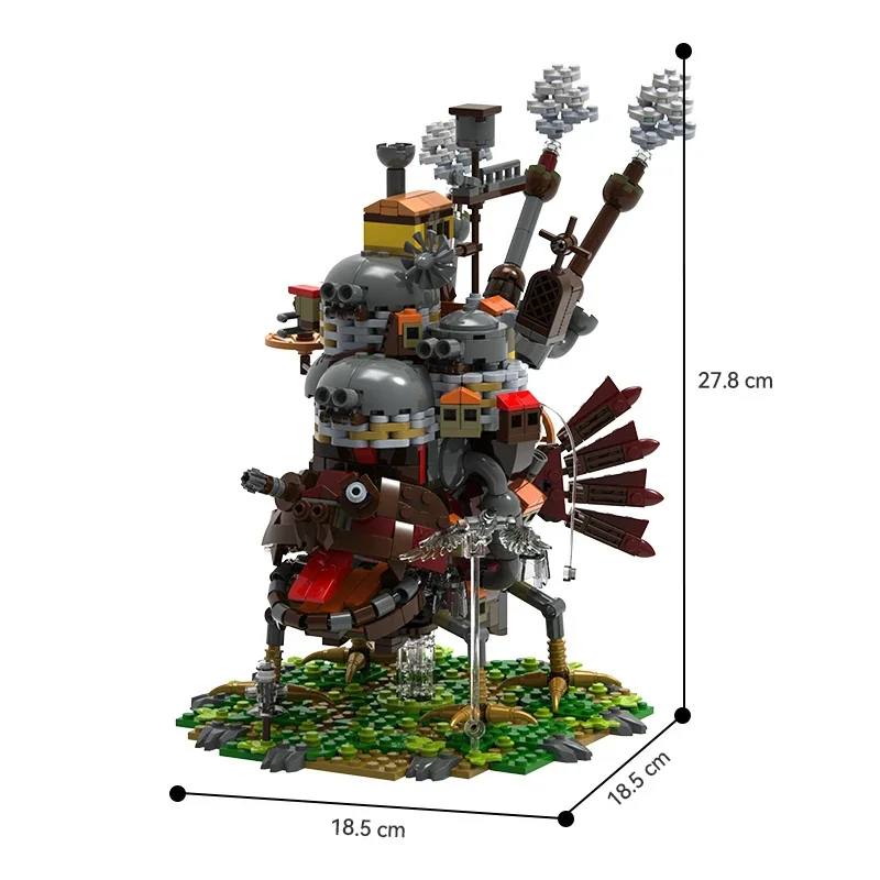 MOC 애니메이션 모바일 성 집 빌딩 블록 Howled-Movinged 클래식 몬스터 벽돌 DIY 장난감 어린이 생일 선물 세트