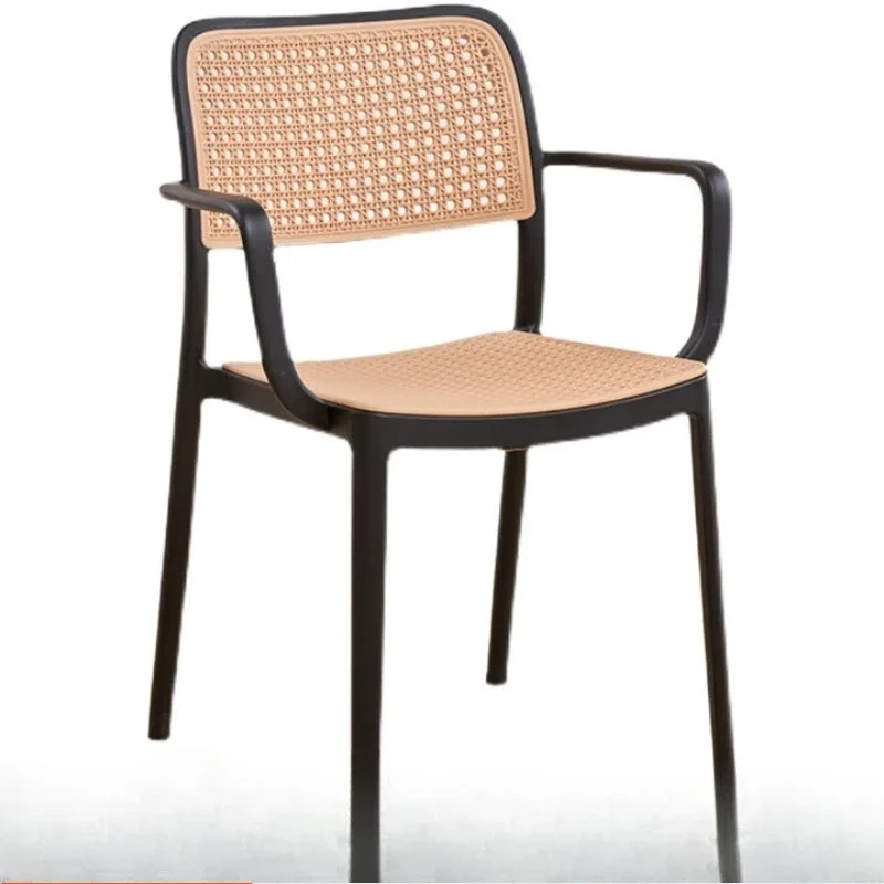 

Rattan dining chair Nordic plastic thickened
