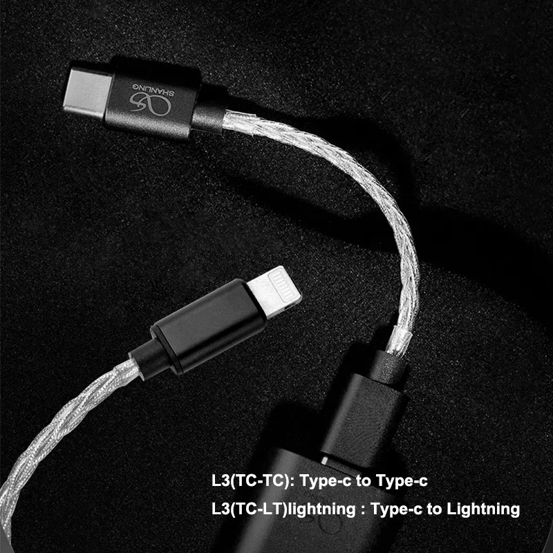 SHANLING L3 USB-C to  Neotech Pure Silvel Cable Audio Lines for UA3/UA5