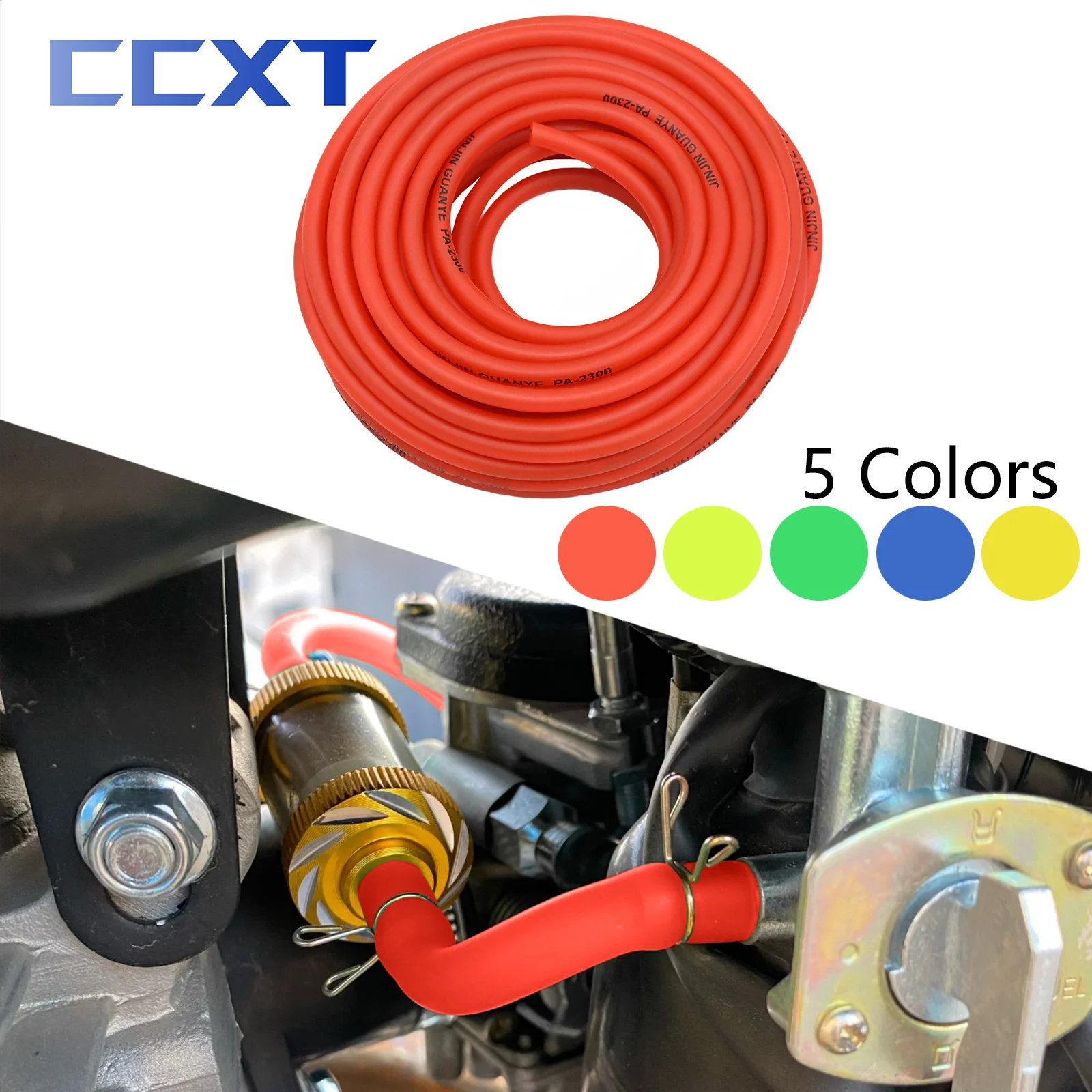 Motorcycle ATV Scooter Universal 3M 5M 10M Carburetor Rubber Pip  Gasoline Pipe Color Oil Pipe High Temperature Resistant Hose