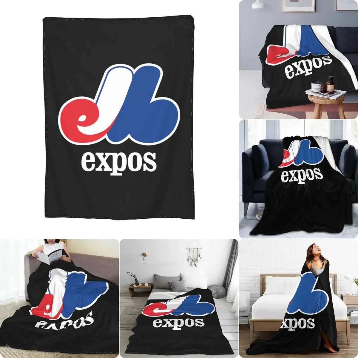 Montreal Expos Baseball Quebec Canada Ultra-Soft Micro Fleece Blanket Plush Flannel Coral Fleece Bedding Supply