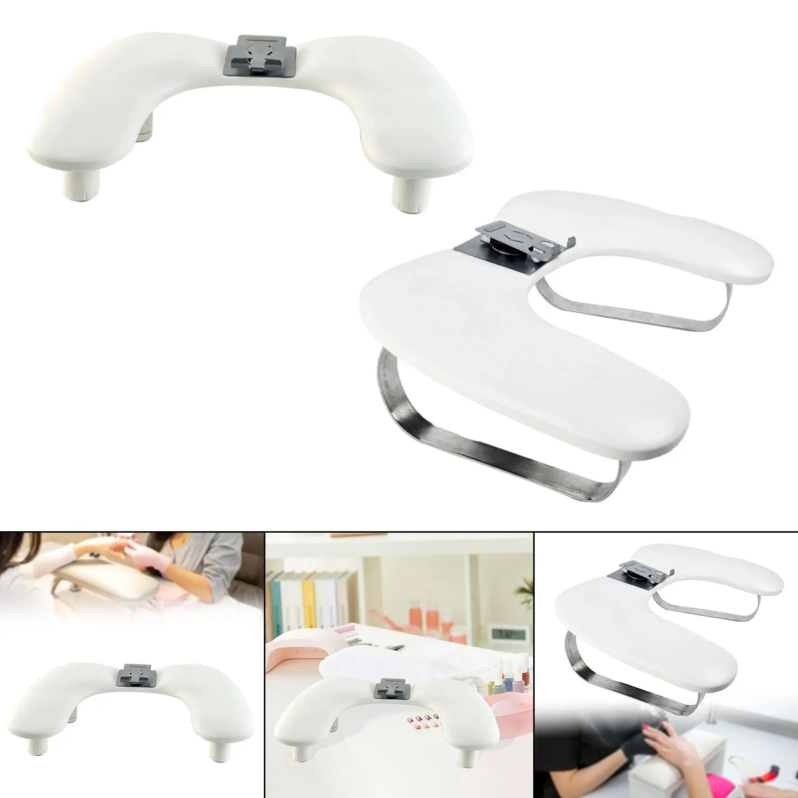 

Nail Arm Rest Hand Pillow U Shaped PU Leather Salon Stylish Soft Hand Holder