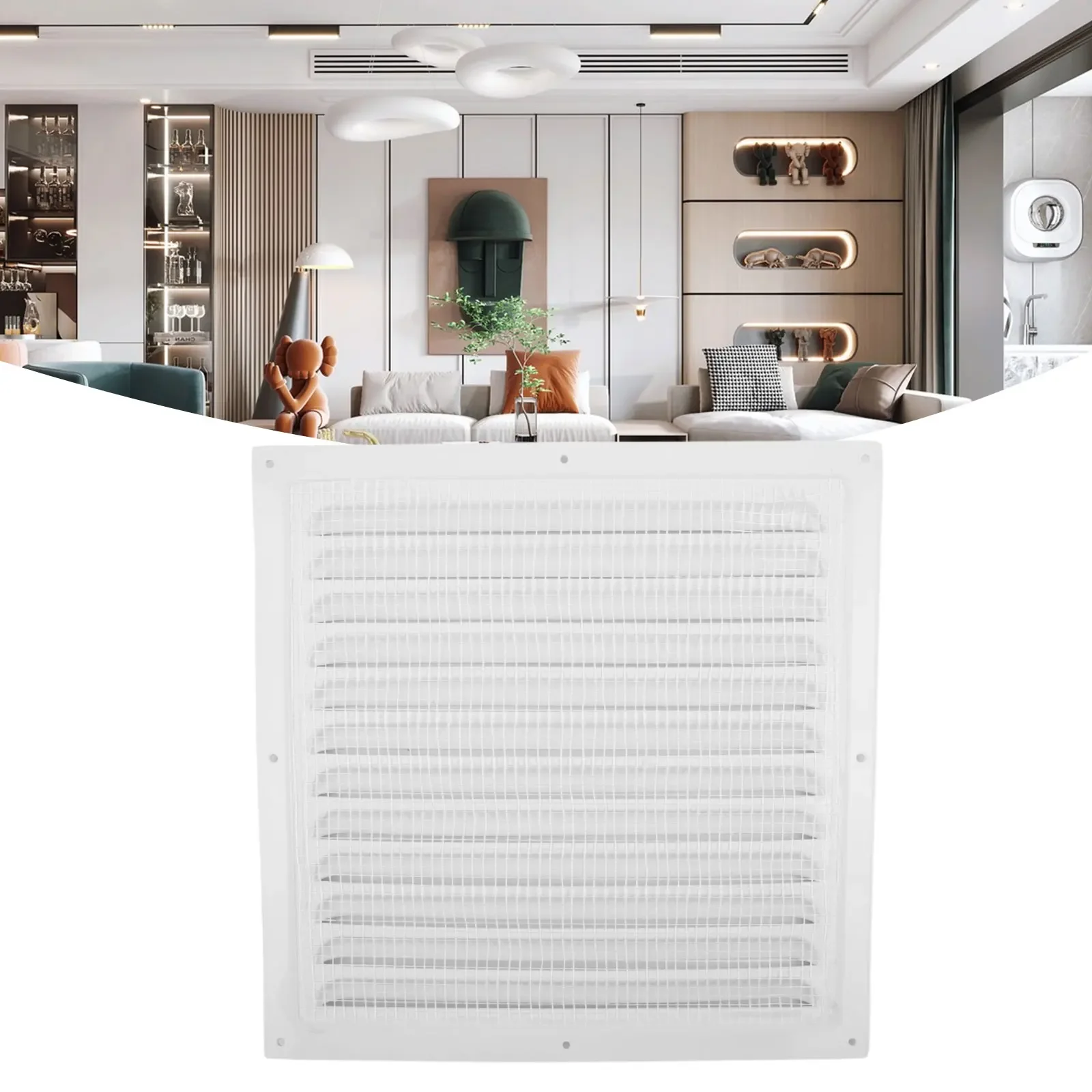 Simples e Eficaz Alumínio Metal Louver Vent, Grille Cover com Square Insect Screen, perfeito para uso interno ou externo