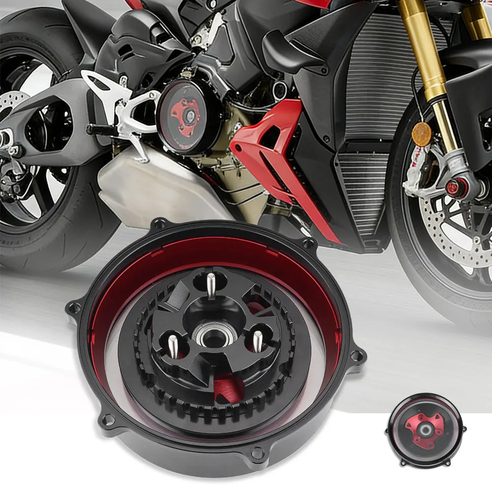 Für Ducati PANIGALE V4 (2022-2025), STREETFIGHTER V4 / V4 S (2023-2025) Motorrad Transparente Kupplungsabdeckung V4/S 1100 (2018-21)