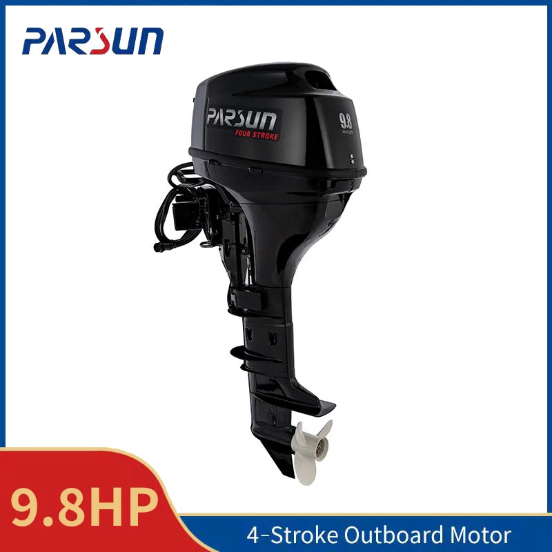 

F9.8BWL, 9.8HP Parsun Tiller Control, Electric Start and Long Shaft 4-Stroke Boat Engine