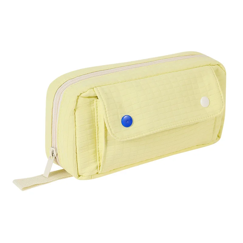 Creative Button Pencil Case Creative Large-Capacity Pencil Bag Minimalist Design Pen Case Convenient For Daily Life Students