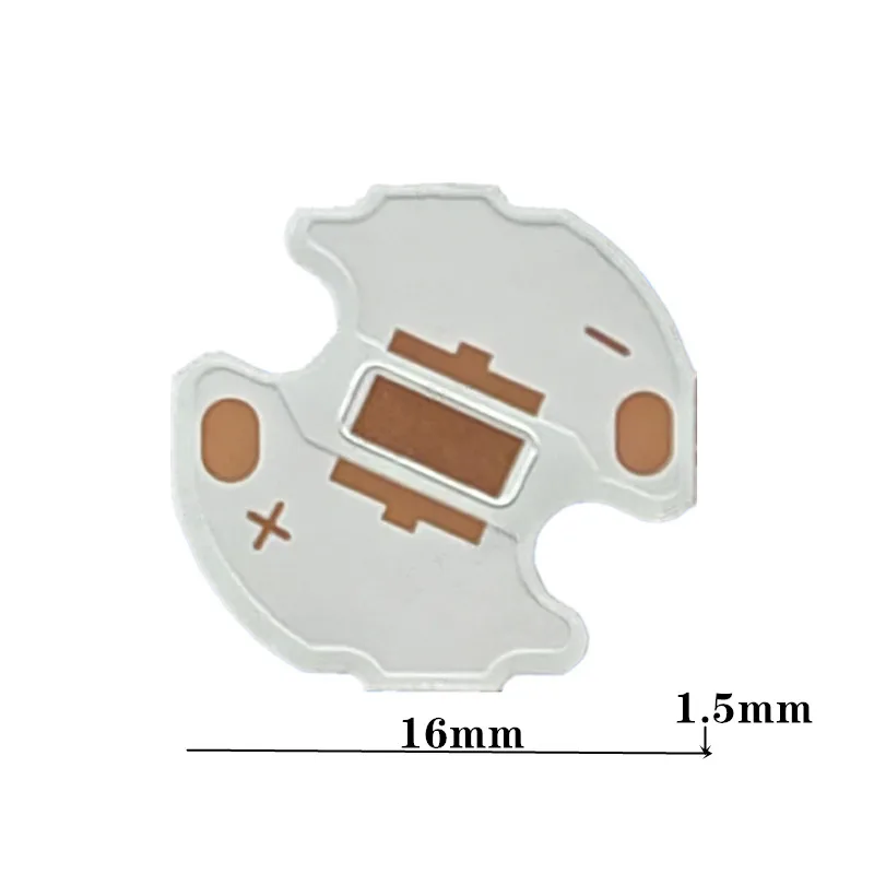 10pcs 5050 LED Heat Sink copper Base Plate 5050 LED PCB 16mm  for 5w 10w 20W DIY starboard