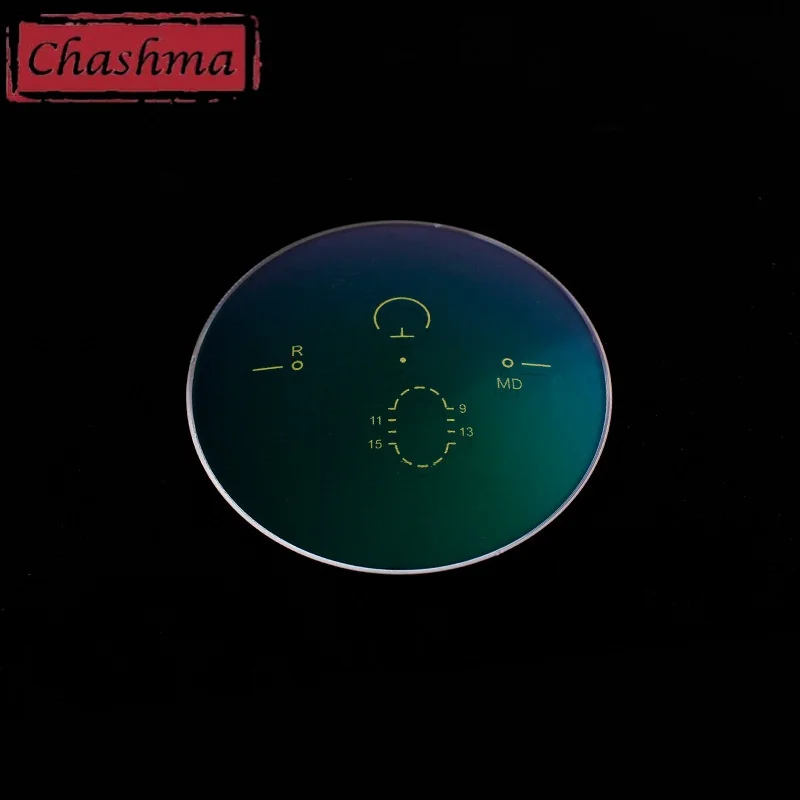 Chashma Wide Field Progressive Lenses 1.67 Index Multifocal Glass Optical Prescription Colored Dark Tint Crystal for Recipe