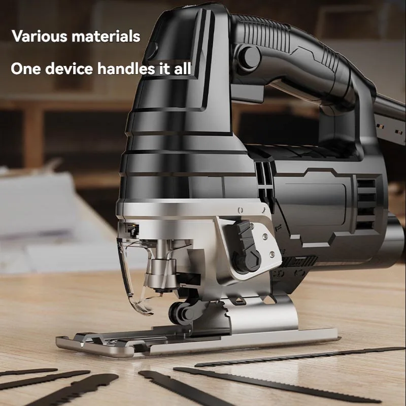 Electric Jig Saw Variable Speed Cutting Tool For Decoration Carpentry Curved Cutting Plywood Board Floor And Cabinet Renovation