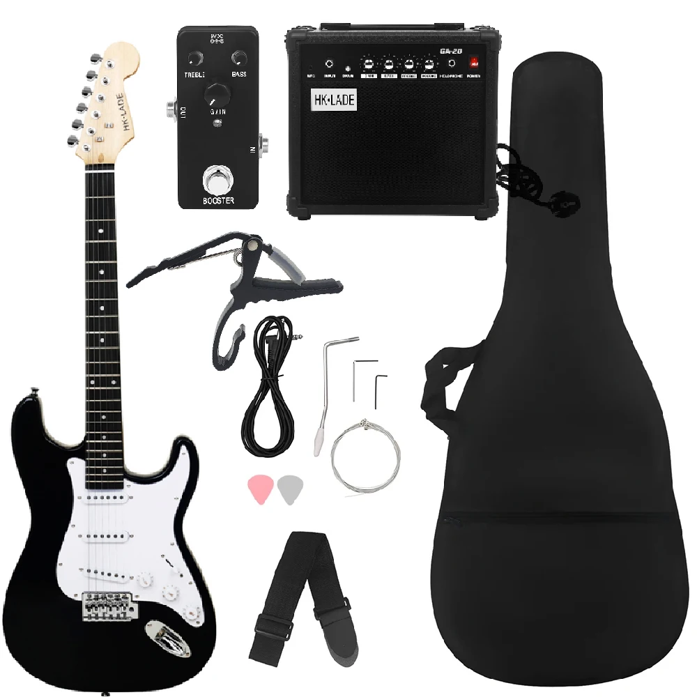 6 String 39 Inch Color Electric Guitar 22Frets Campus Student Rock Band Trendy Play Electric Guitar Pairing Beginner Set