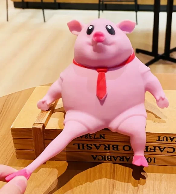 Pink Decompression Creative New Strange Toy Pig Cartoon Cute Pink La La Pig Toy Vent Pig Whole Person Pinch Music Decompression