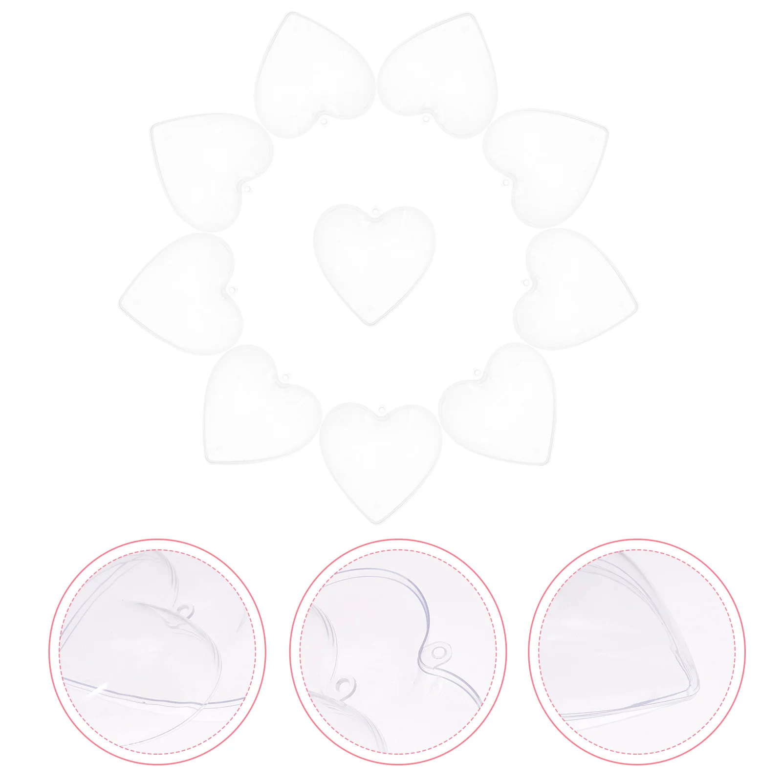 

10 Pcs Shaped Christmas Ball Candy Box Heart Boxes for Treats Decorations Transparent