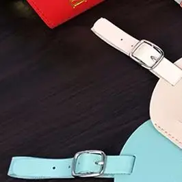 1 قطعة بولي Leather الجلود الأمتعة علامة اسم معرف تسميات حقيبة السفر معرف التسمية الصعود حقيبة العلامة إكسسوارات السفر #1