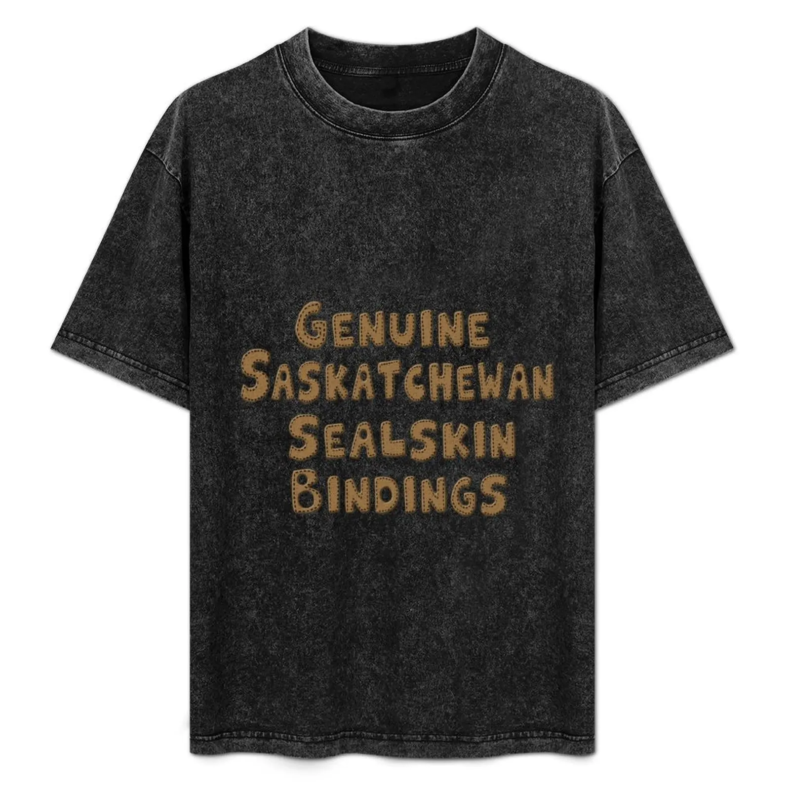 

Genuine Saskatchewan Sealskin Bindings T-Shirt Fashion Casual Short Sleeve T-Shirt