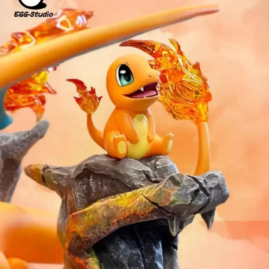 Hot Pokemon Anime Charizard Family Figure Bucket Ocean Blastoise Valley Collectible Action Figurine Statue Dolls Model Ornament