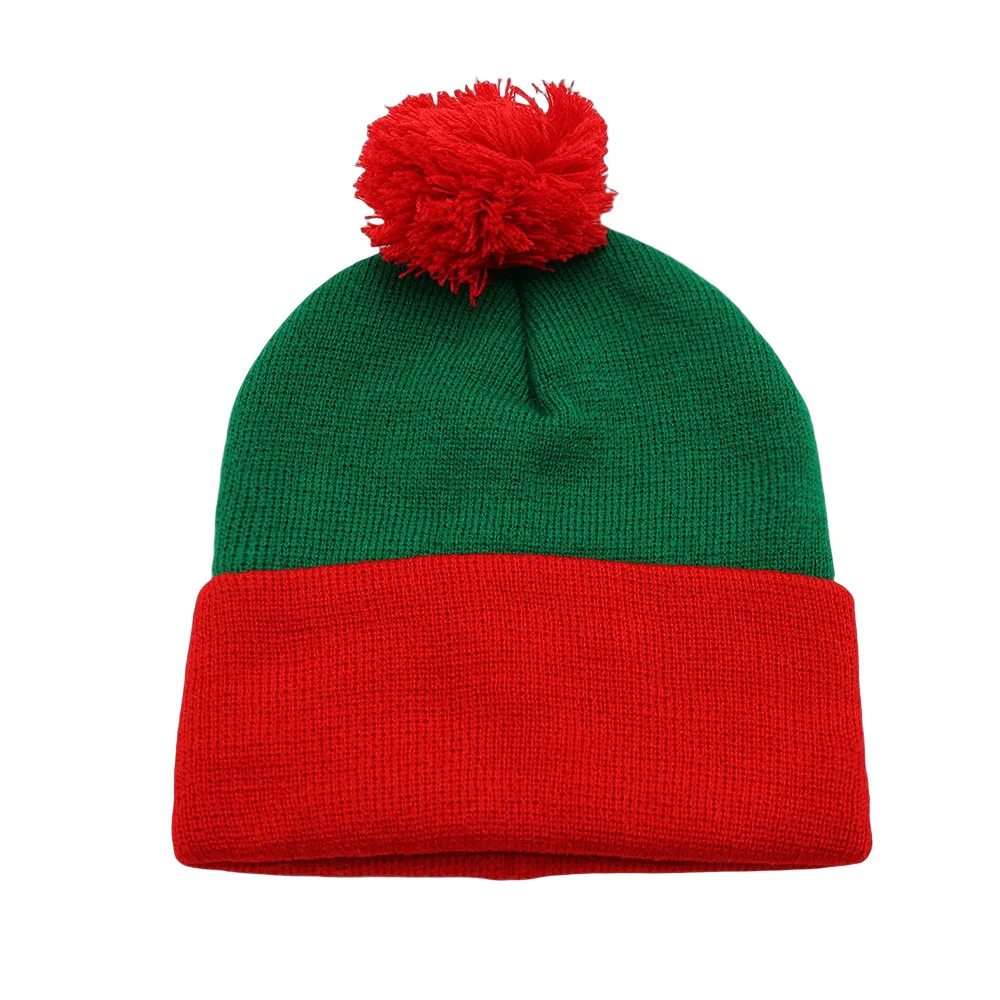 Modische Kontrast-Pompon-Strickmützen mit Anpassbarem Logo, Winterliche Freizeitmützen mit Ohrenschutz für Damen und Herren – Detail 6
