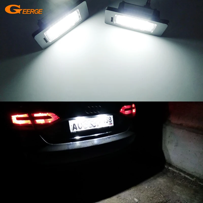 

For Audi A1 A4 S4 A5 S5 A6 S6 A7 S7 Q5 RS5 TT No Error Ultra Bright Led License Plate Lamp Light