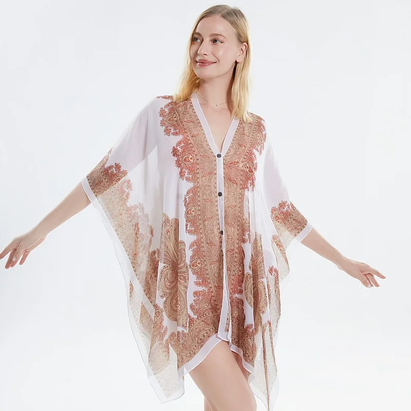 

Style Sexy Retro Cashew Flower Women's Sunscreen Scarf Chiffon Shawl