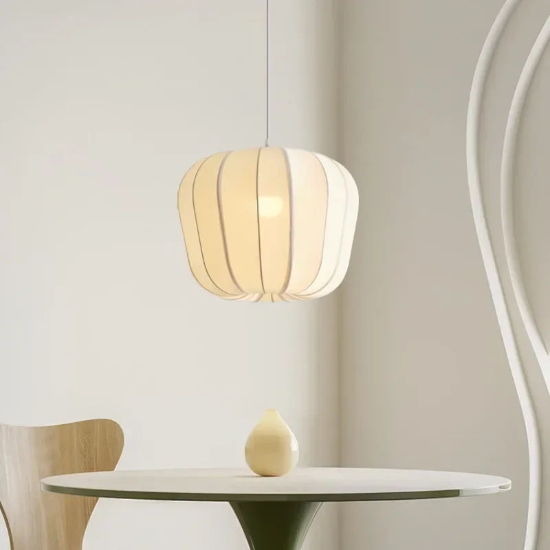 

Скандинавский тканевый светодиодный подвесной светильник, минималистичная потолочная люстра для ресторана, столовой, гостиной, спальни, внутреннее освещение, подвесная лампа