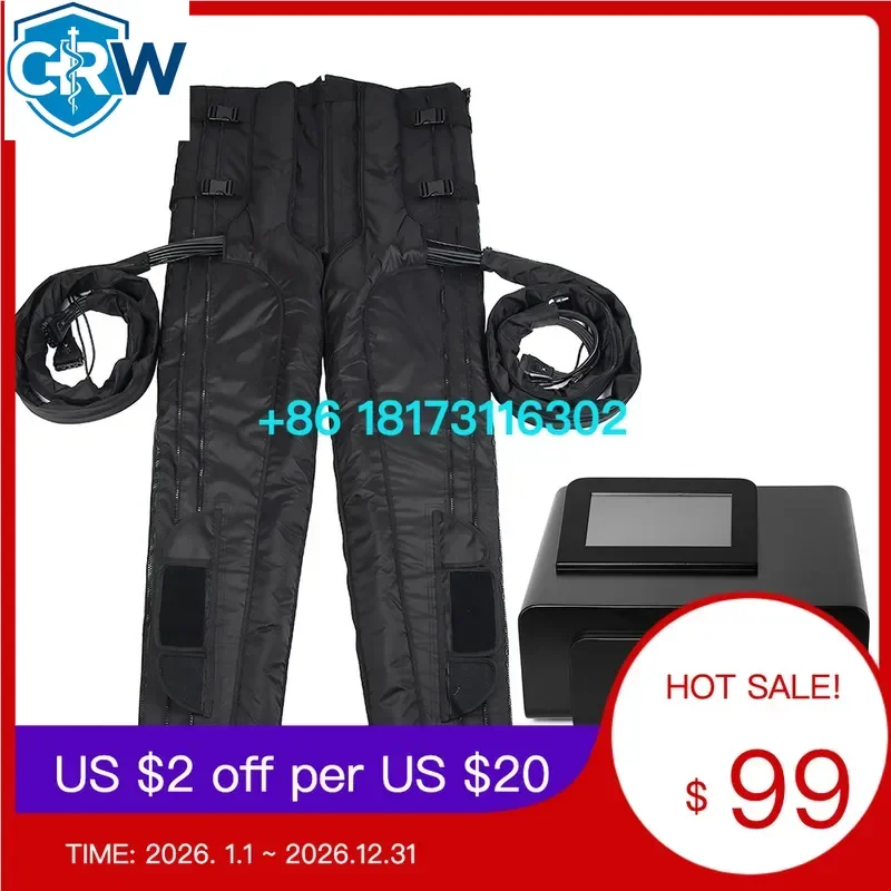 CRW Professional 24 Airbags Pressotherapie Machine Lymphatic Drainage Pants for Body Cellulite &