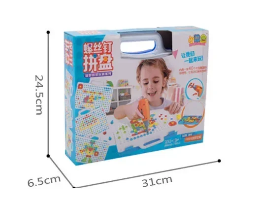 Ensemble de jouets éducatifs pour garçons et filles, perceuse et Kit d'outils, tournevis électrique, Puzzle pour enfants, jeu de démontage