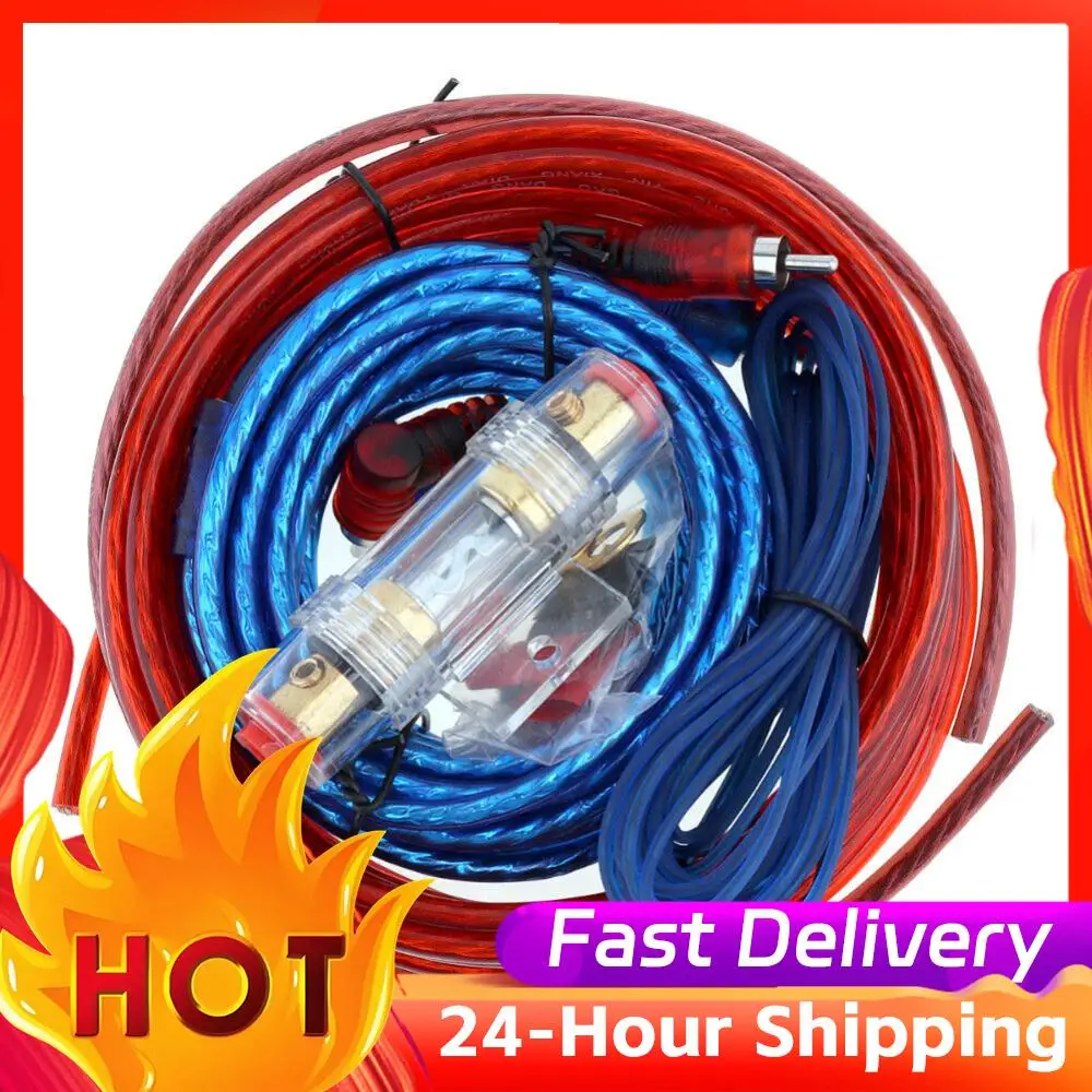 

Комплект проводки для аудиоколонок 1500 Вт, кабель 18GA для сабвуфера, для модификации автомобиля, держатель предохранителя 60 А, автомобильный аудиокабель для автозапчастей