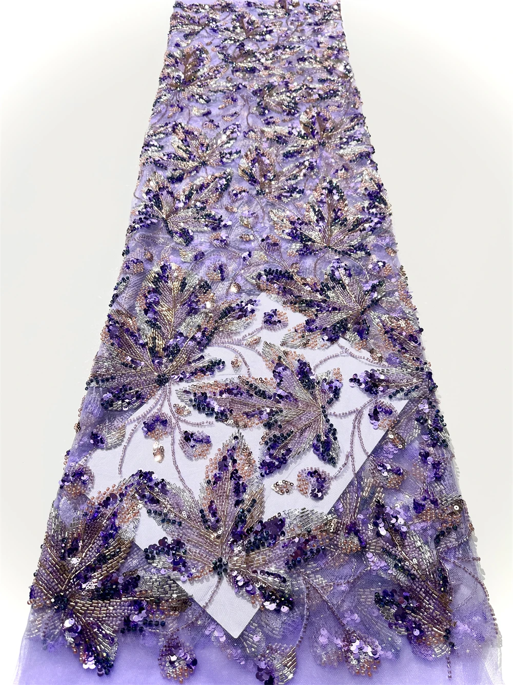 

5 ярдов африканской кружевной ткани с бусинами, кружево 2026 г., высококачественное кружево с нигерийскими блестками, кружевная ткань для шитья свадебного вечернего платья