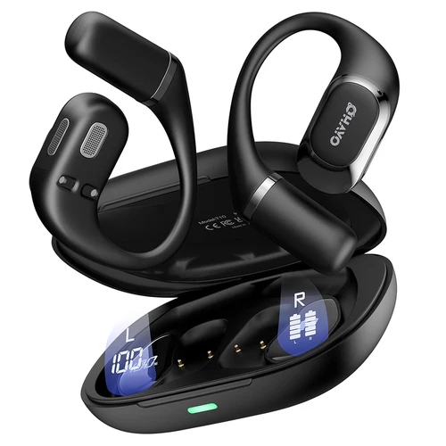 Ohayo-auriculares abiertos con ganchos para las orejas, inalámbricos por Bluetooth 5,4, IPX6, resistentes al agua, con conducción de aire, deportivos, TWS con micrófono