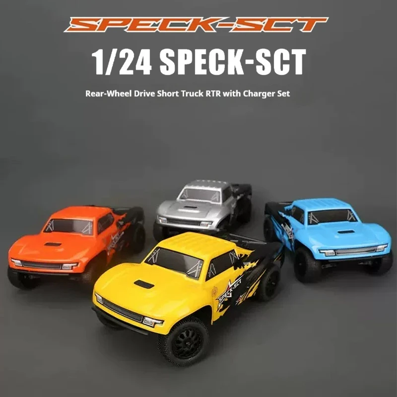 Hobby Plus 1/24 RC Cars 2WD Remote Control Car Short Course Truck Speck-SCT Metal Chassis RTR Motor ESC Battery Vehicle Model