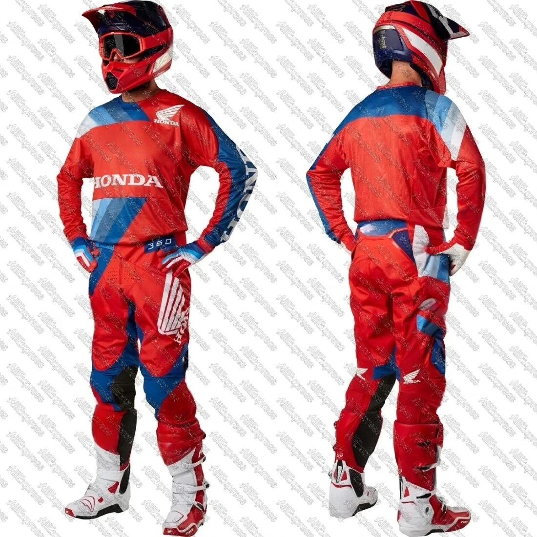 

HONDA RACING 360 MOTOCROSS MX KIT БРЮКИ ДЖЕРСИ Мотоциклетная футболка с длинными рукавами Дышащая быстросохнущая супер гоночная майка для мужчин