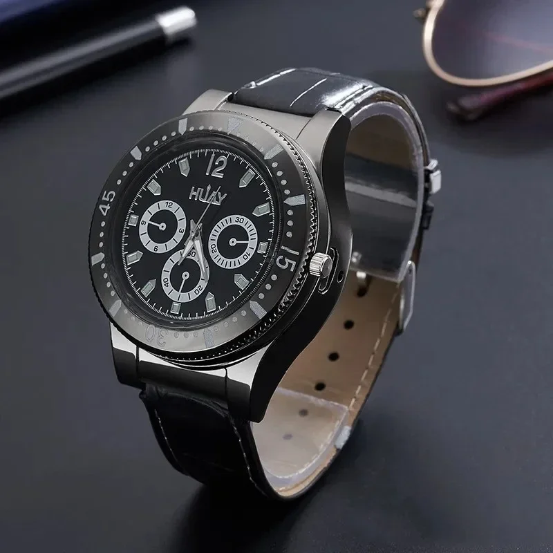 New Retro Men's Watch Tungsten Wire Lighter Creative USB Charging Reminder Light Windproof Electronic Cigarette Igniter view 5