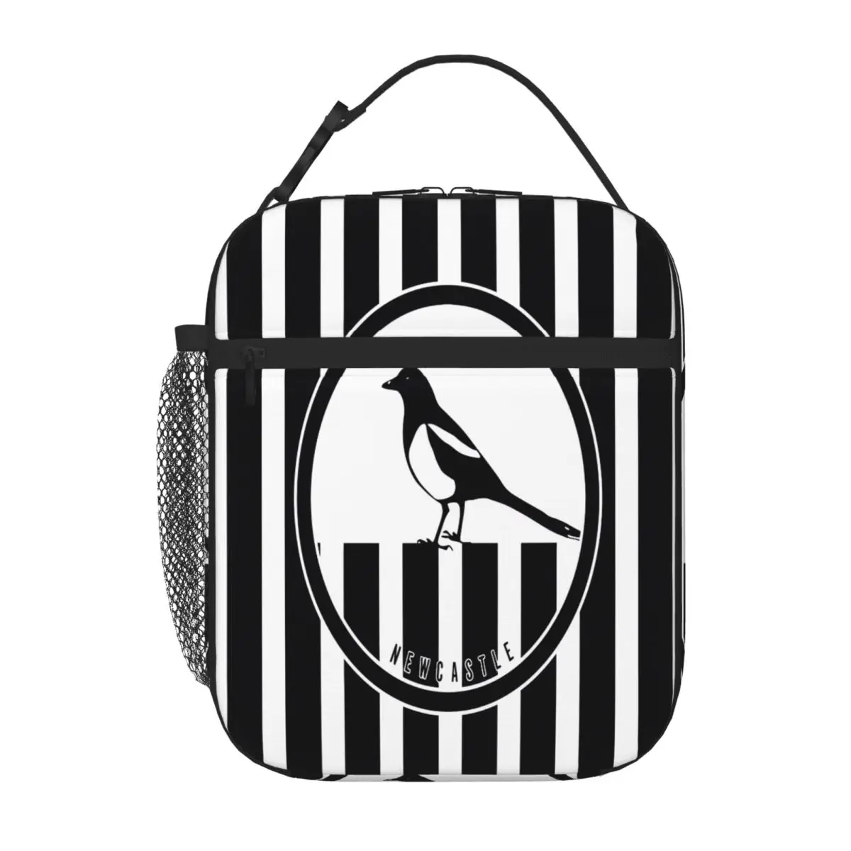 Bestselling Newcastle - Magpies Stylish Outline Large Lunch Bag Outdoor Picnic Snack Bag