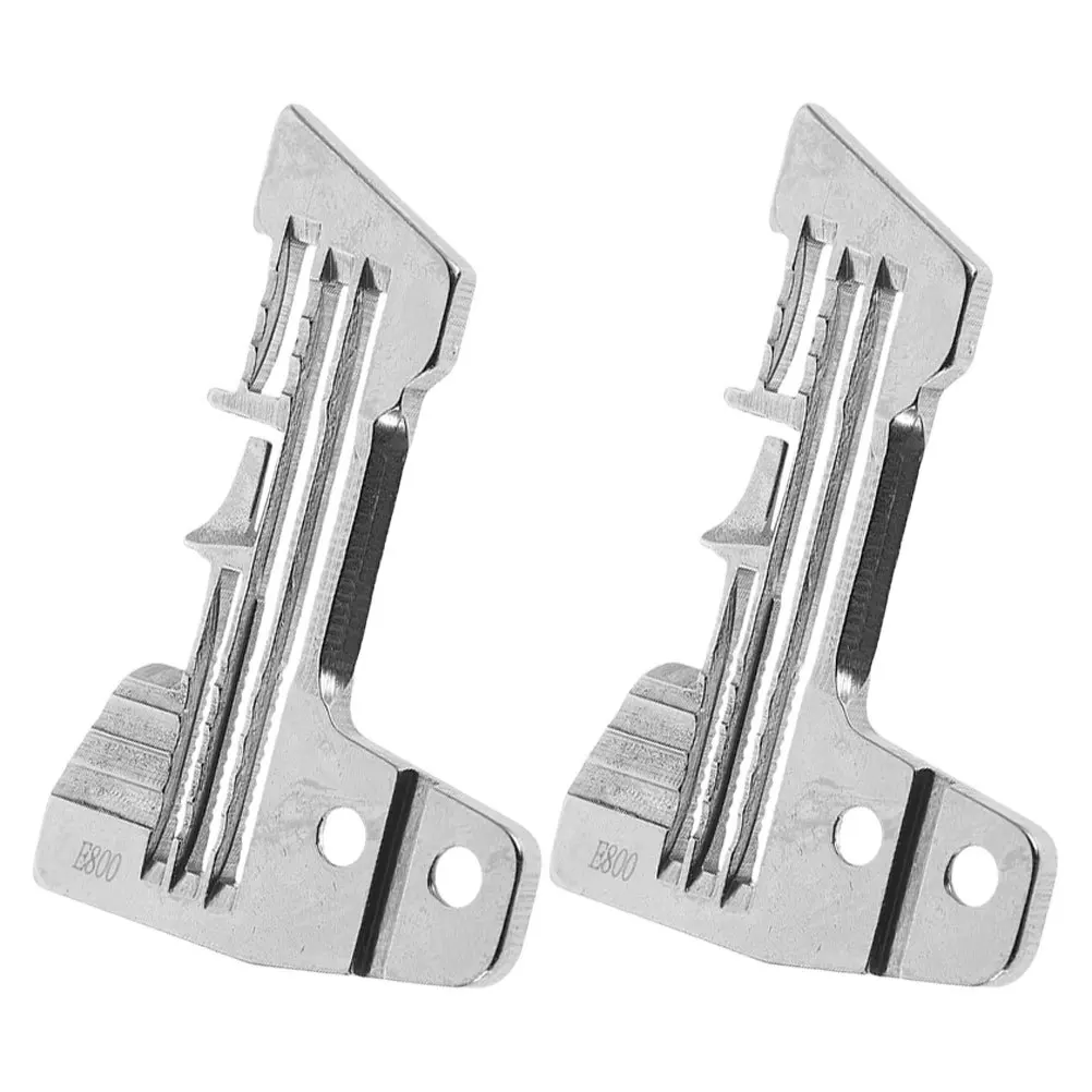 

2 pcs Needle Plate For 3 Thread Overlock Machine Durable Metal Accessory Precision Stitch Plate Industrial Use