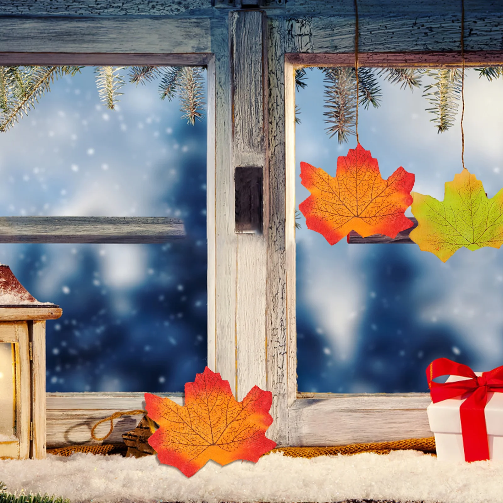 

100Pcs Silk Cloth Maple Leaves Wedding Party Decorations Fall Photo Props Supplies Artificial Maple Leaves Party Ornament