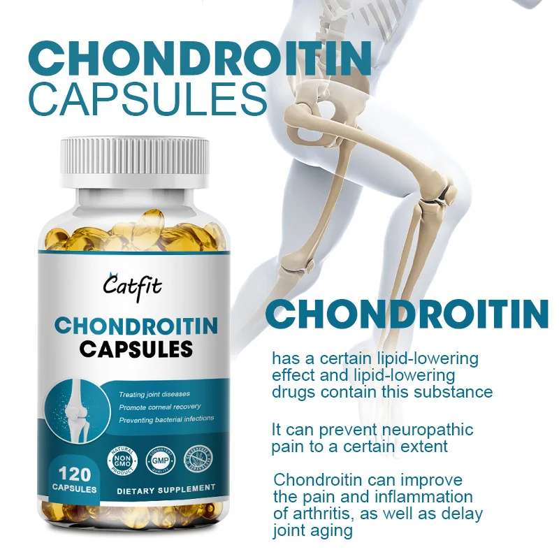 Capsules de Glucosamine ChonLevitin pour le soutien articulaire et le complexe de santé avec optiMSM supplémentaire et peptides de collagène pour la peau des cheveux N64.