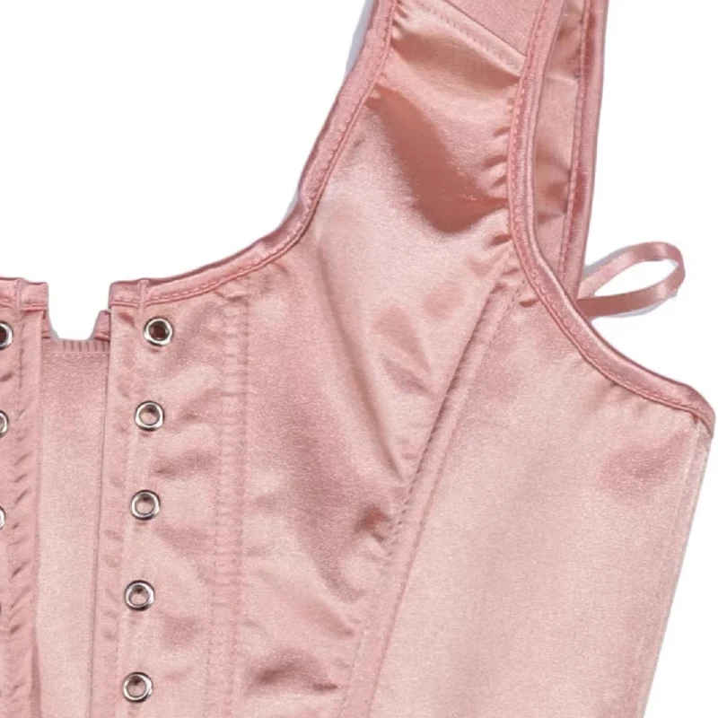 

Vintage Satin Corsets Bustier Aesthetic Crop Tops Slimming Corselet Evening Dress Bodices Decorative Women Camisole