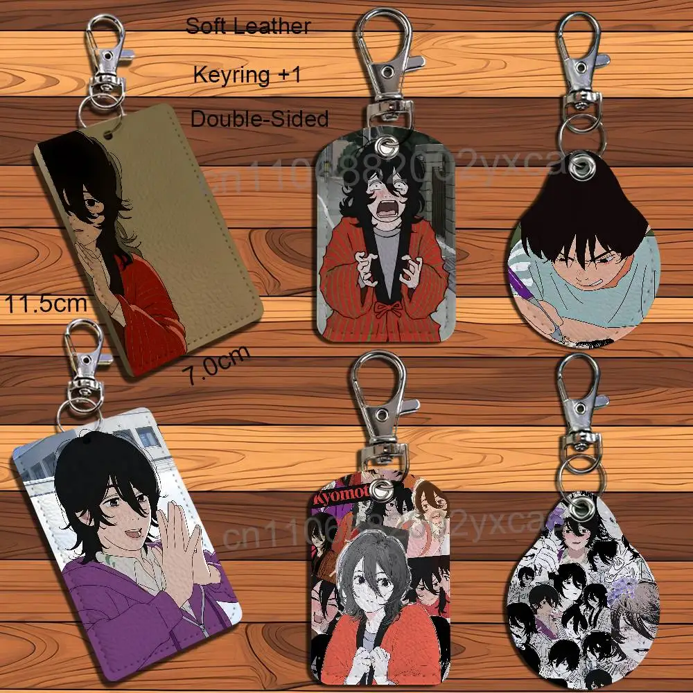 Fujino Kyomoto Look Back Keychain Holder Suitable For Subway Bank Card Bus Card Case Badge Holder Wallet Card Textured pattern