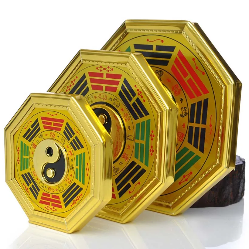 3PCS Wholesale Buddhist Taoism supplies HOME Door porch exorcise evil spirits Exorcism Yin Yang BA GUA mirror talisman