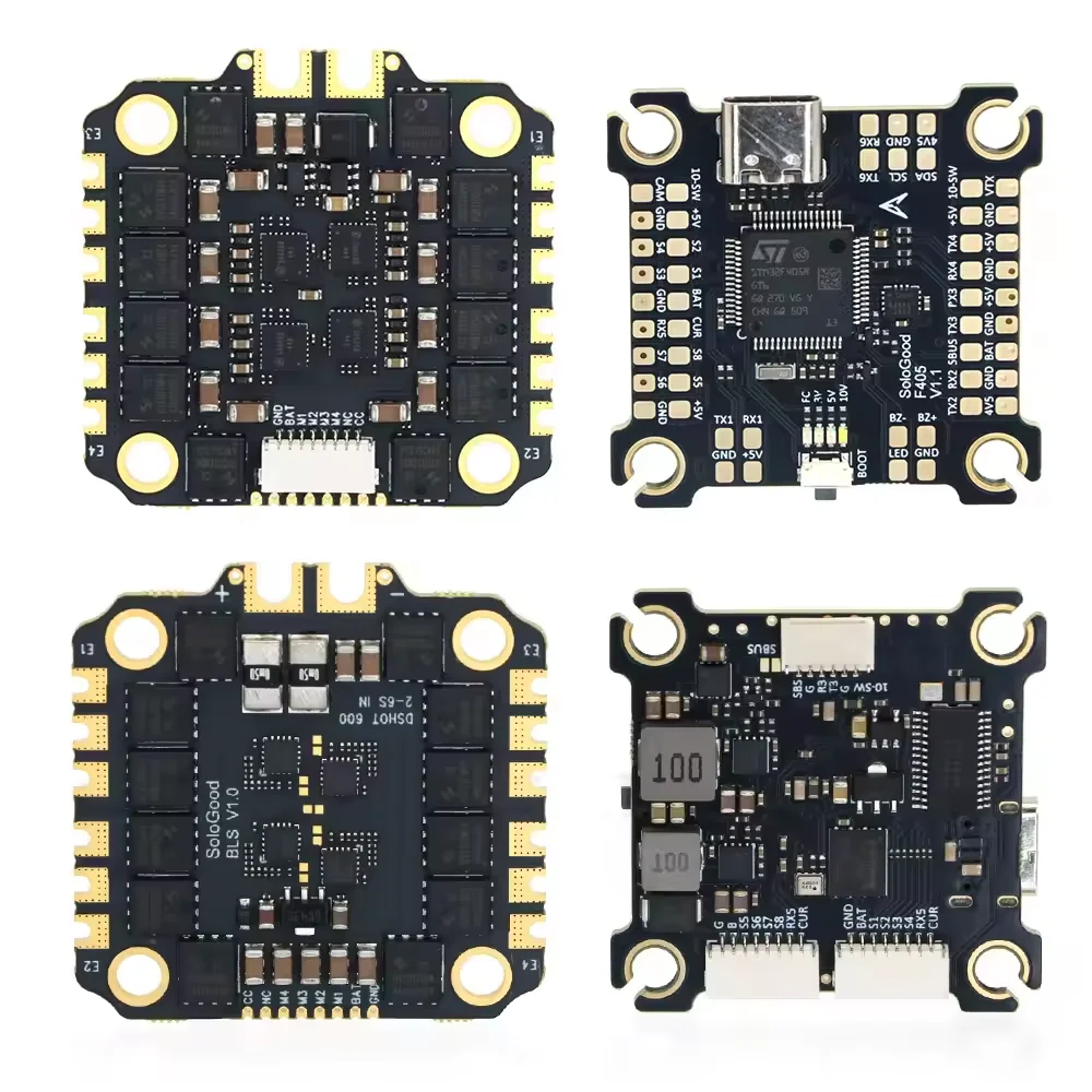 SoloGood F405 55A 2-6S Stack (F405 Kontroler Lotu + BLHELI_S 55A 4w1 ESC) 30.5X30.5mm do Dronów FPV Freestyle Części