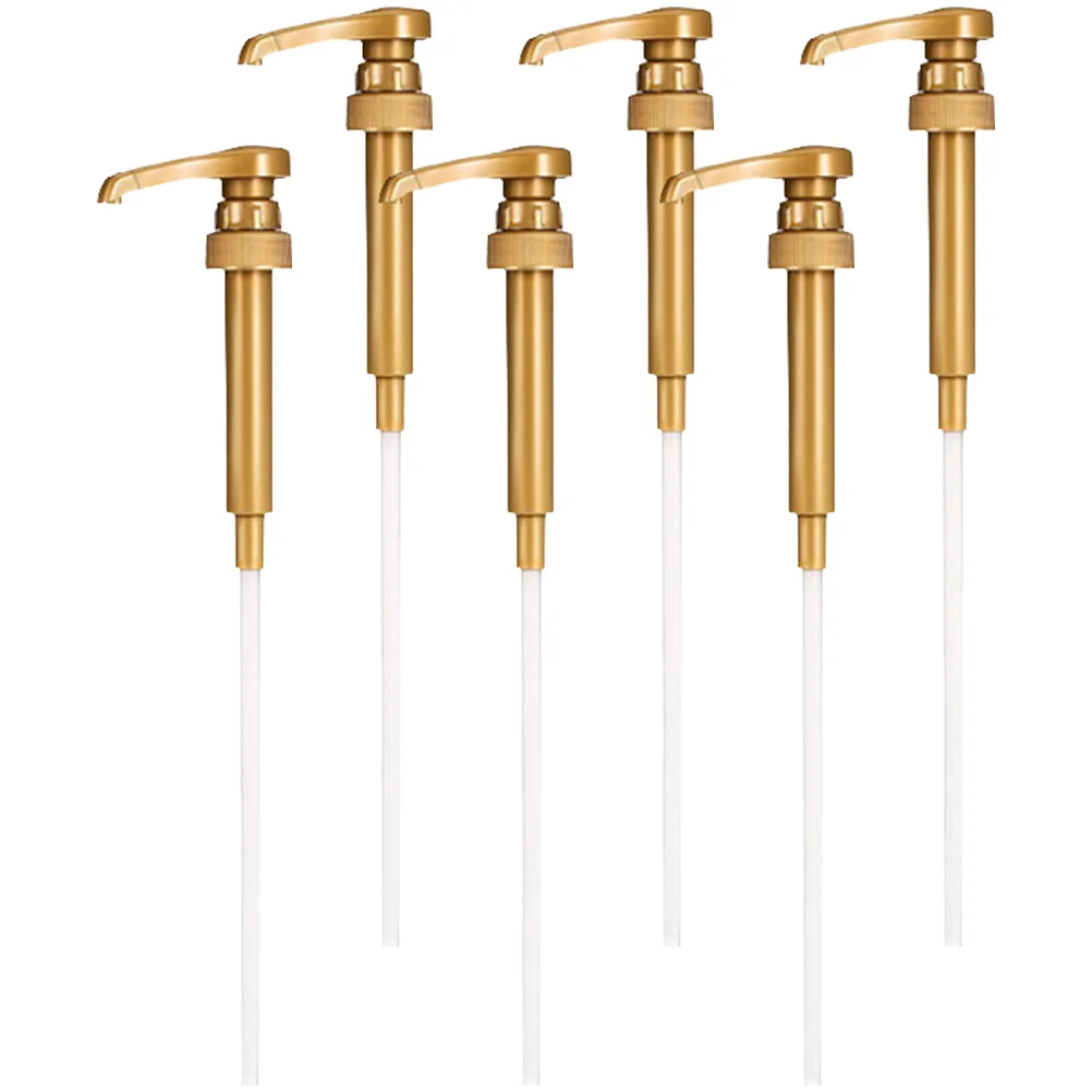 

5pcs Syrup Kitchen Coffee Bar Tool Coffee Pump Lotion Pump For Bottles Universal Squeeze Head Bottles Dispenser Travel