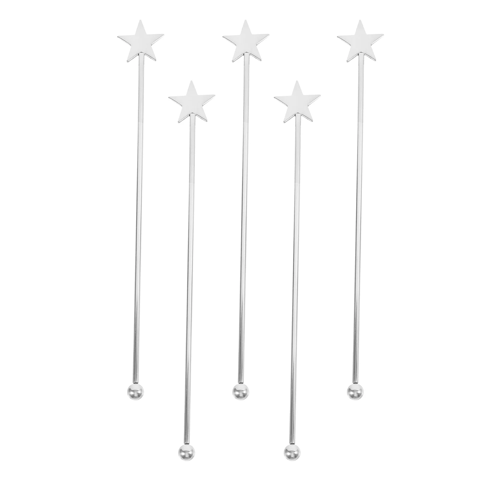 

5 Pcs Barware Decoration Stick Stir Sticks Stirring Rod Drink Stirrers Reusable Beverage 304 Stainless Steel Coffee