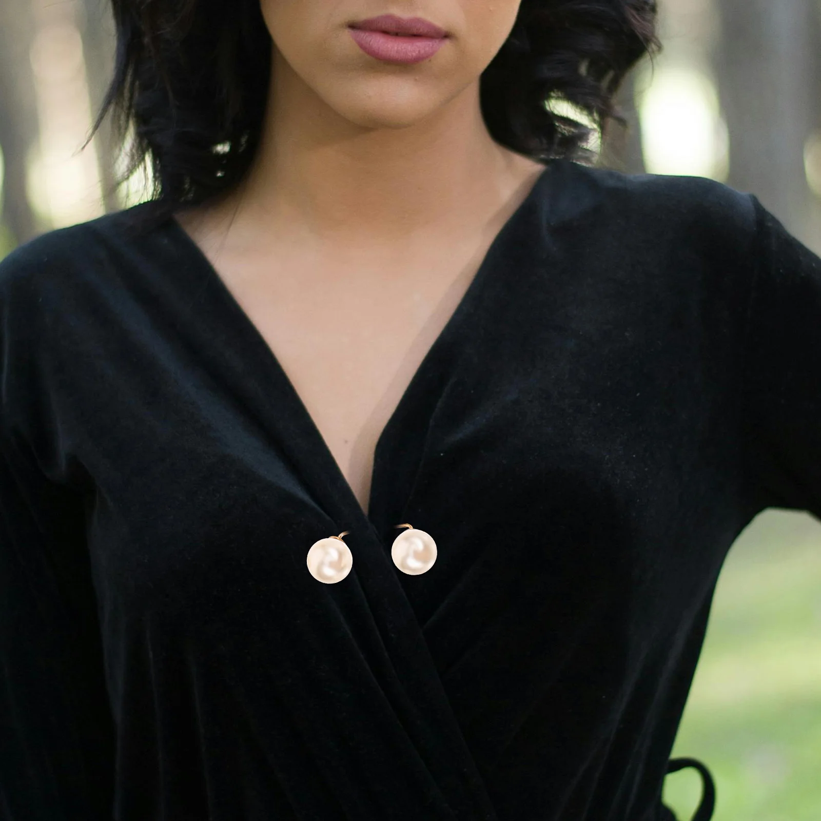 

6 Pcs Pearls Safety Pin Shawl Clip Brooch Waist Button Clothes Pins Imitation Jackets Accessories Non Deform Durable Firm Clasp