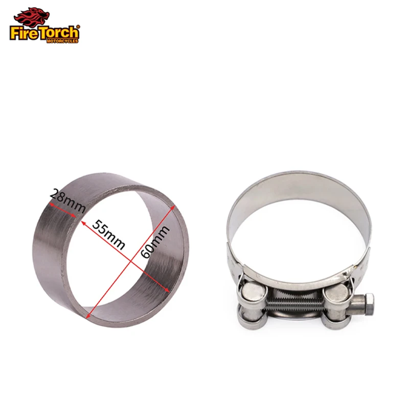 Motorcycle Exhaust pipe For Suzuki Bandit GSF600 GSF650 GSF1200 GSF1250 GSF 600 650 1200 1250 Clamp & COLLECTOR BOX Gasket Seal