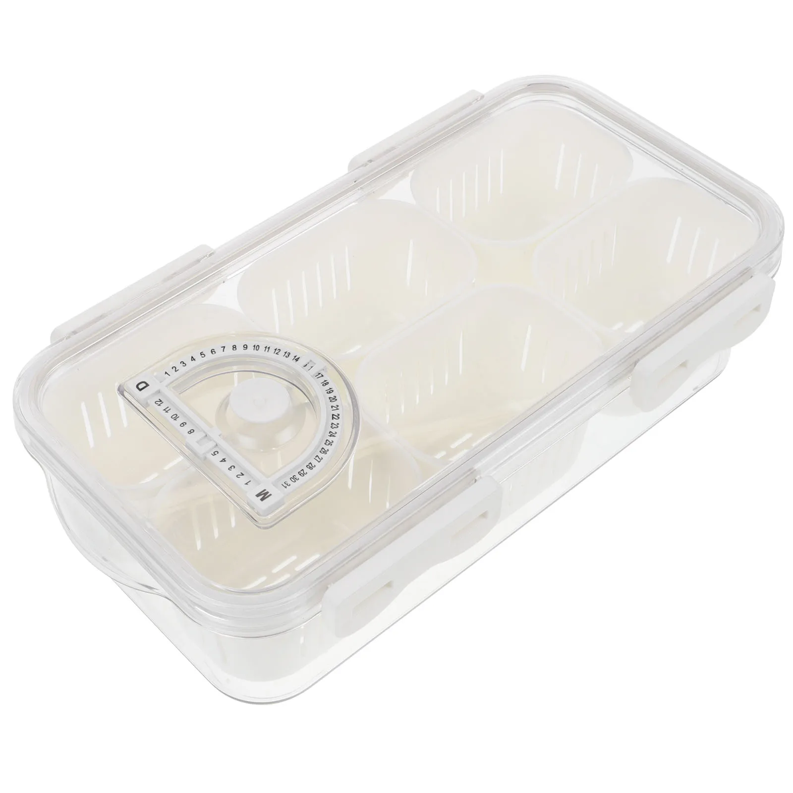 

6pcs Container Snack Storage Box Fresh Keeping Freezer Refrigerator Food Bin For Vegetables Fruits Ginger Seasonings Large