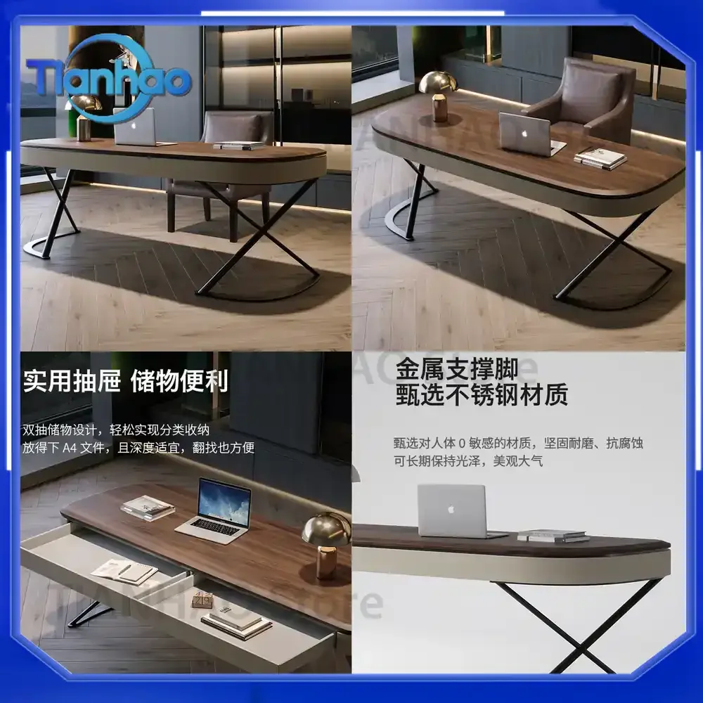 Premium Minimalist Solid Wood Desk for Modern Office Consultation and Home Study Lightweight Luxury Designer Computer Desk
