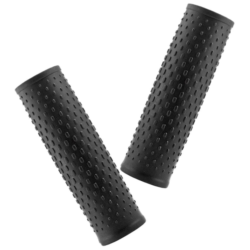 

2 Pcs Electric Scooter Handlebar Grips Black Silicone Rubber Hand Covers Anti Shock Absorption Wear Resistant Comfort Grip