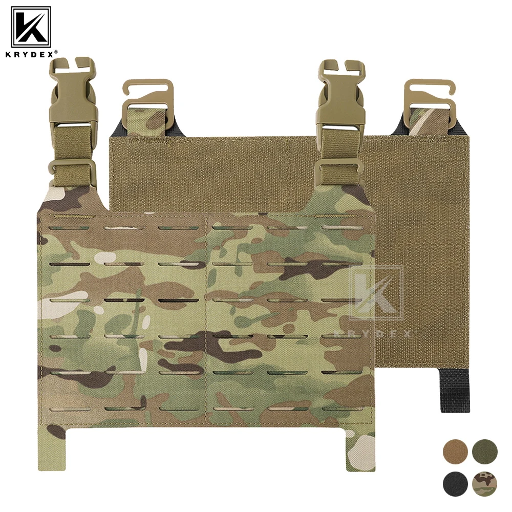 

Тактическая передняя панель KRYDEX с лазерной резкой MOLLE, съемный клапан, адаптер G-Hook Buckle для жилетов-плитоносителей и нагрудных платформ, аксессуары