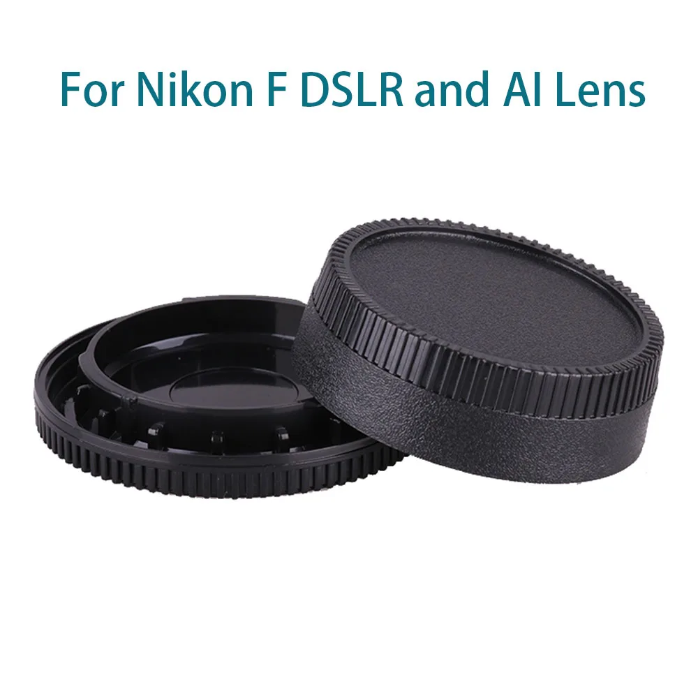 For Nikon F mount AI AIS Lens Rear Cap / Camera Body Cap / Cap set Plastic Black Lens Cap Cover Set No Logo