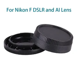 For Nikon F mount AI AIS Lens Rear Cap / Camera Body Cap / Cap set Plastic Black Lens Cap Cover Set No Logo